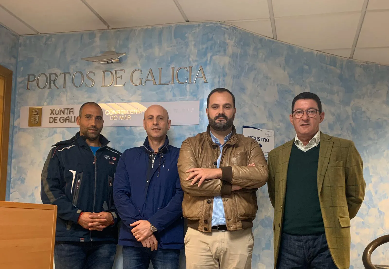 Fernández, xunto a Santiago Salgado, Ramiro Piñeiro e Javier García.