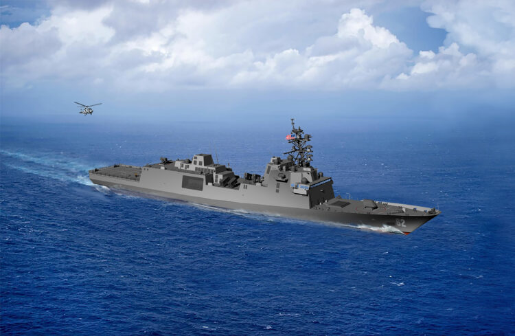 200430-N-NO101-150
WASHINGTON (April 30, 2020) An artist rendering of the guided-missile frigate FFG(X). The new small surface combatant will have multi-mission capability to conduct air warfare, anti-submarine warfare, surface warfare, electronic warfare, and information operations. (U.S. Navy graphic/Released)