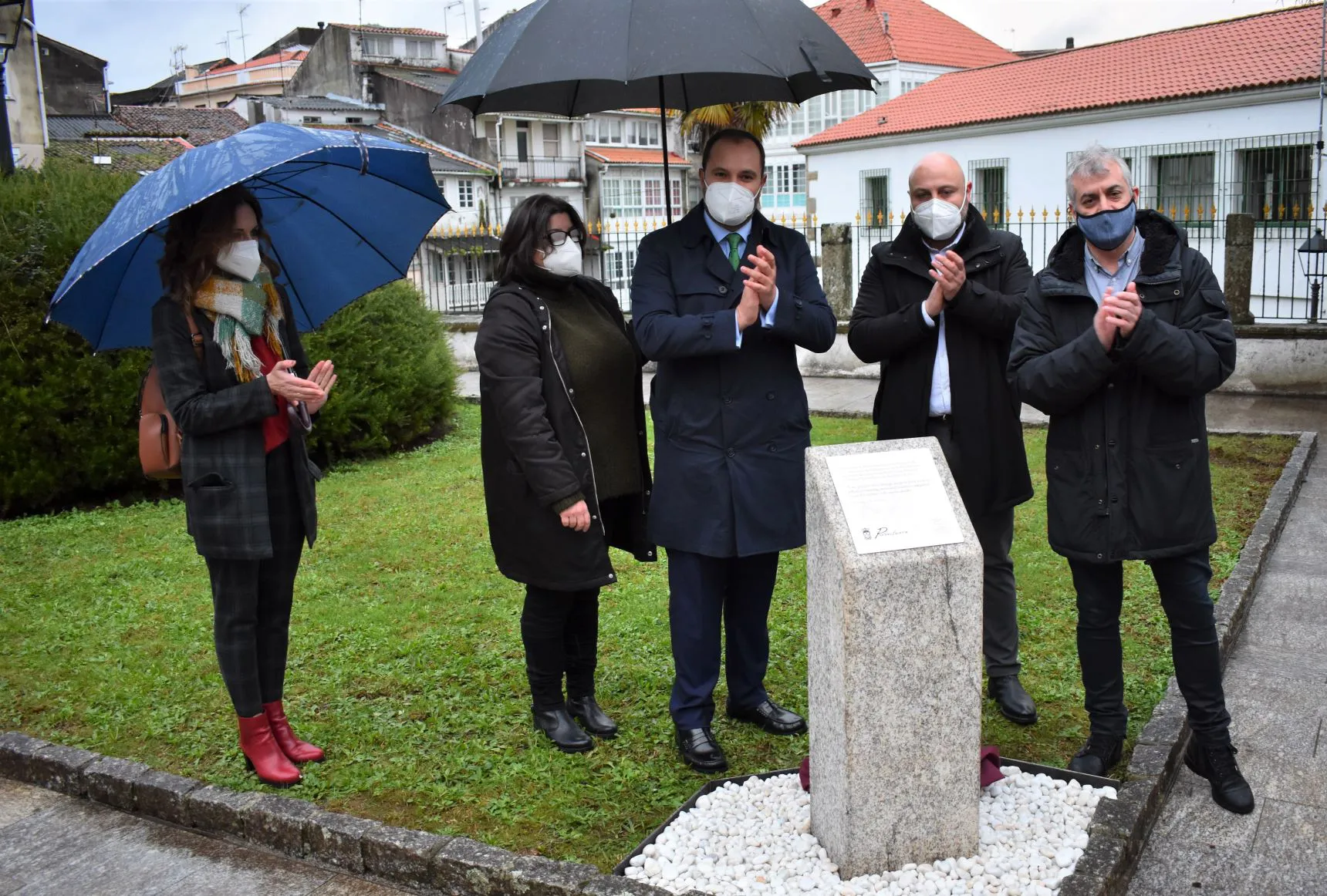 Inauguración de un monolito conmemorativo ubicado en los jardines del Convento de los Agustinos