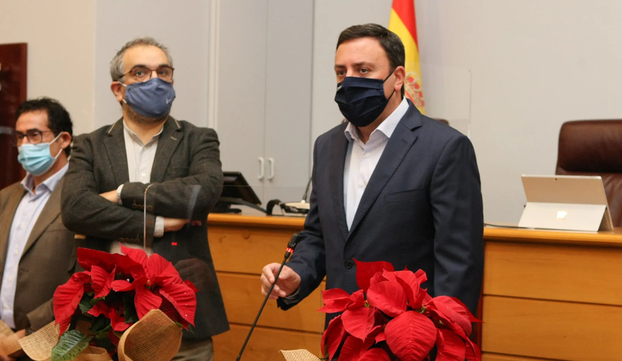 González Formoso durante el mensaje de Navidad en el pleno de la Diputación