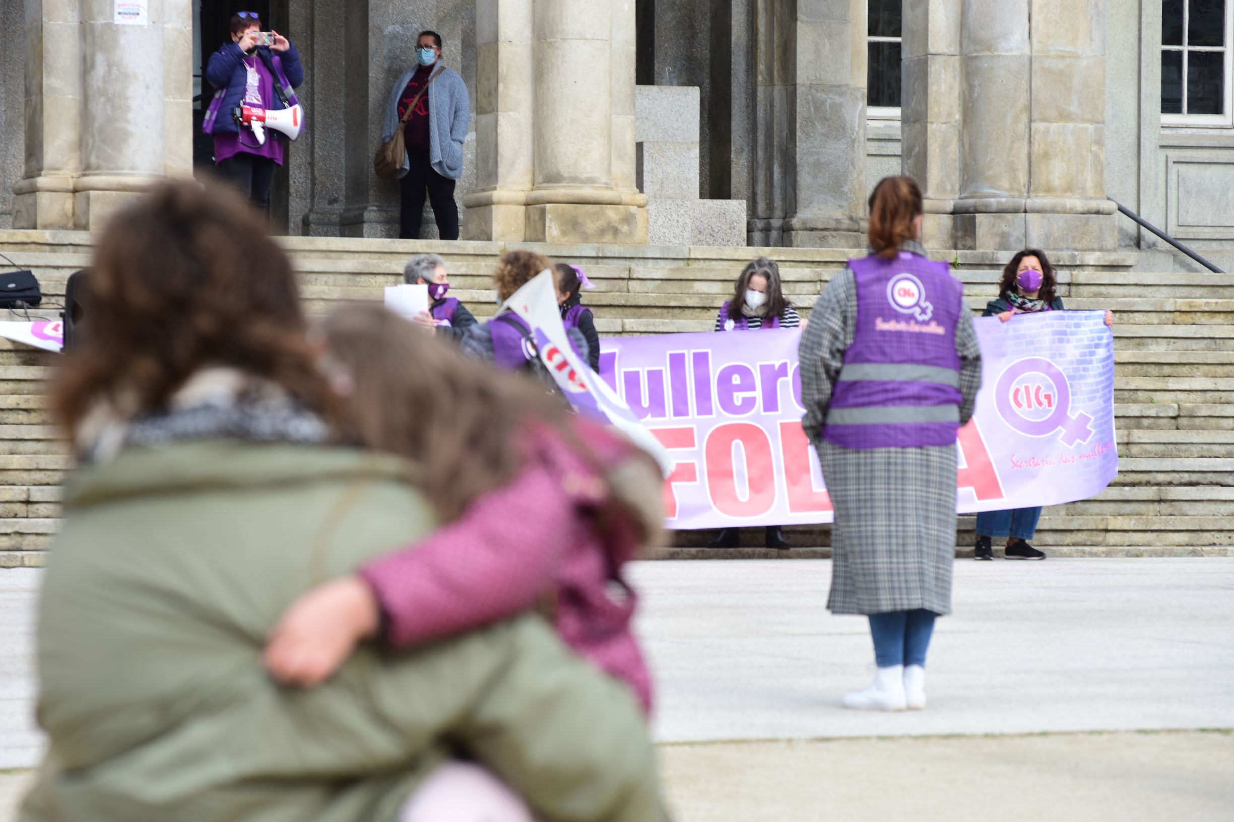 La movilización de la CIG terminó con una concentración reivindicativa en la plaza de Armas