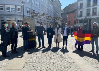 Imagen del acto de conmemoración organizado por el Concello de Lugo