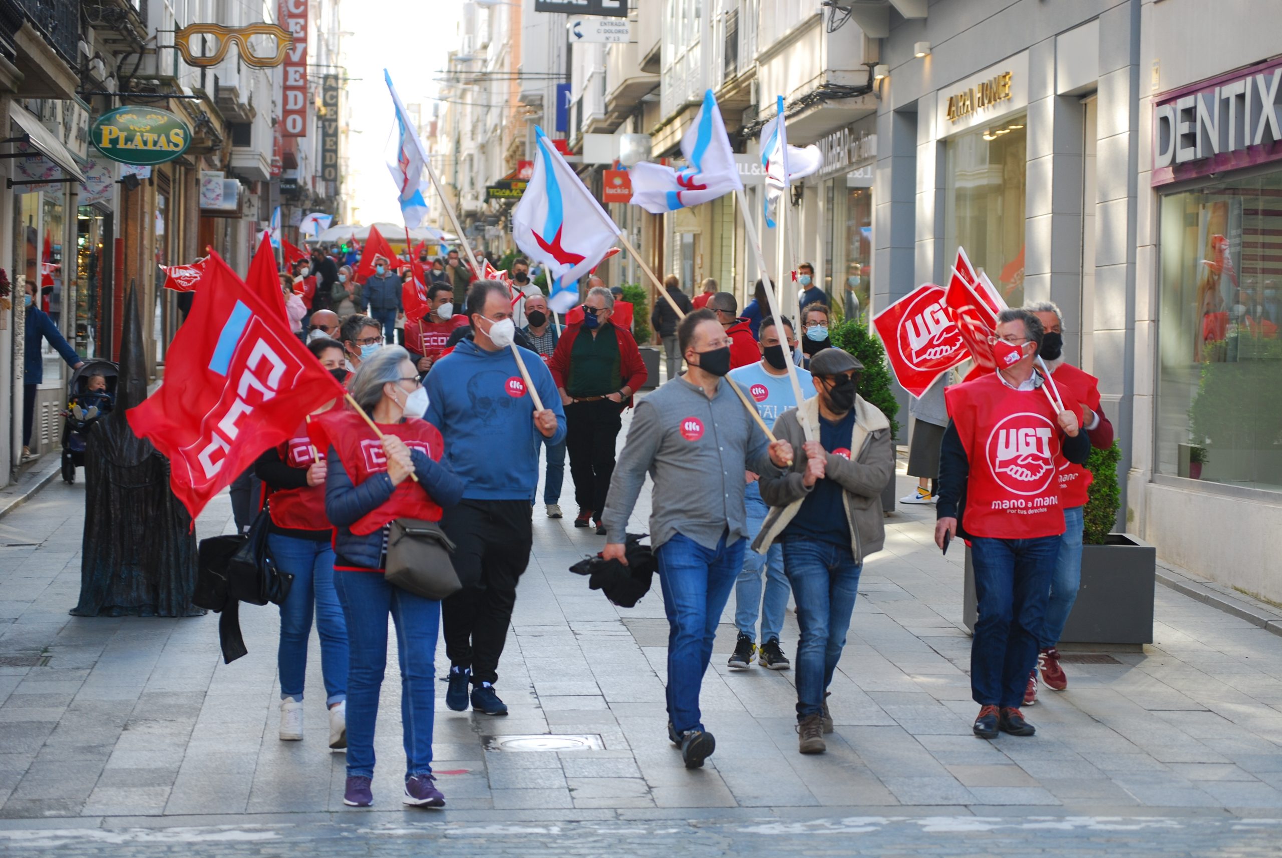 Reciente movilización de los sindicatos en Ferrol