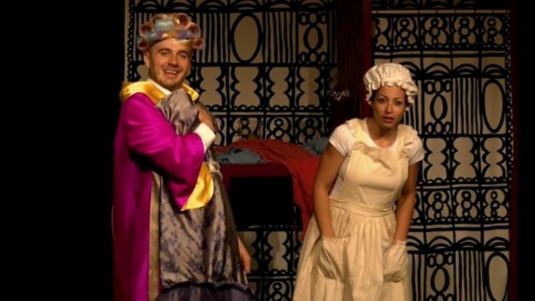 Os integrantes de Teatro do Andamio nunha representación.