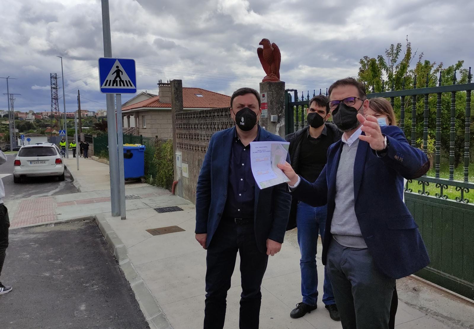 El alcalde Ángel Mato y el presidente provincial, Valentín González, visitaron recientemente las obras de Serantes