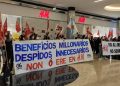 Imagen de archivo de trabajadores protestando en el H&M de Odeón en 2021 | CIG