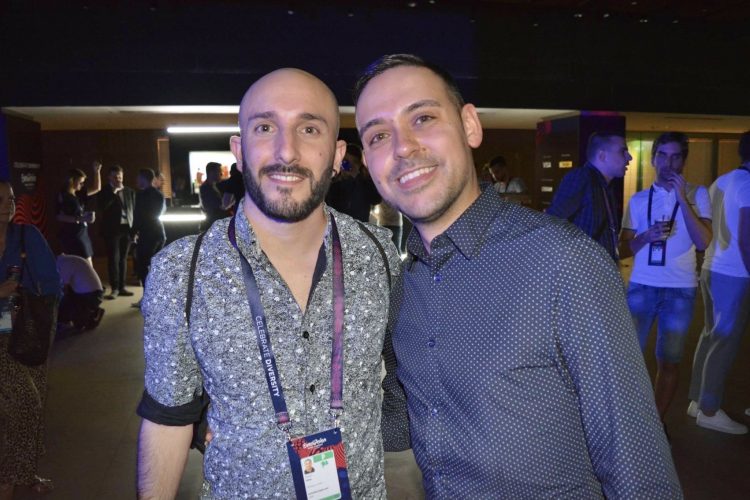 Manu Mahía y Vicente Rico en el festival de Eurovisión