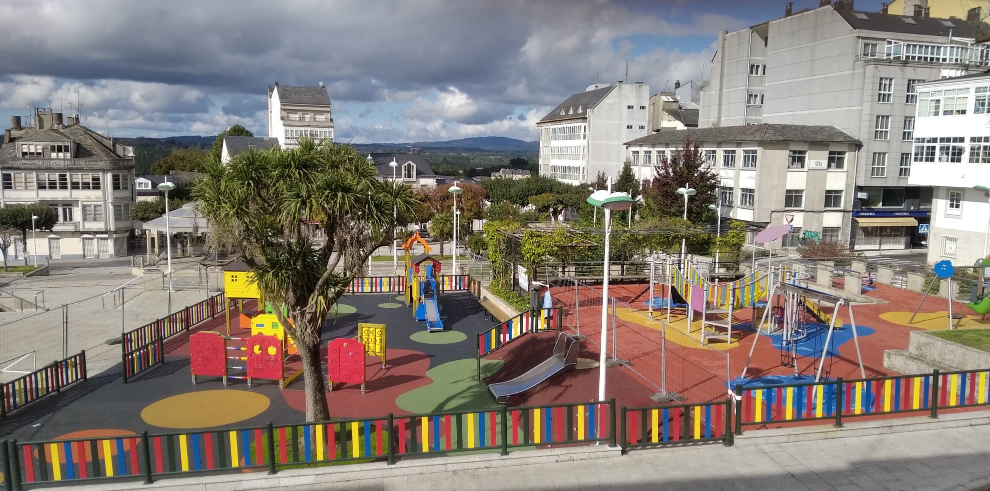 Parque de la Constitución, recientemente inaugurado tras su renovación. | CONCELLO DE VILALBA