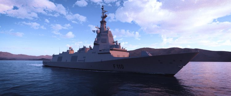 Diseño virtual de las fragatas de la serie F-110.