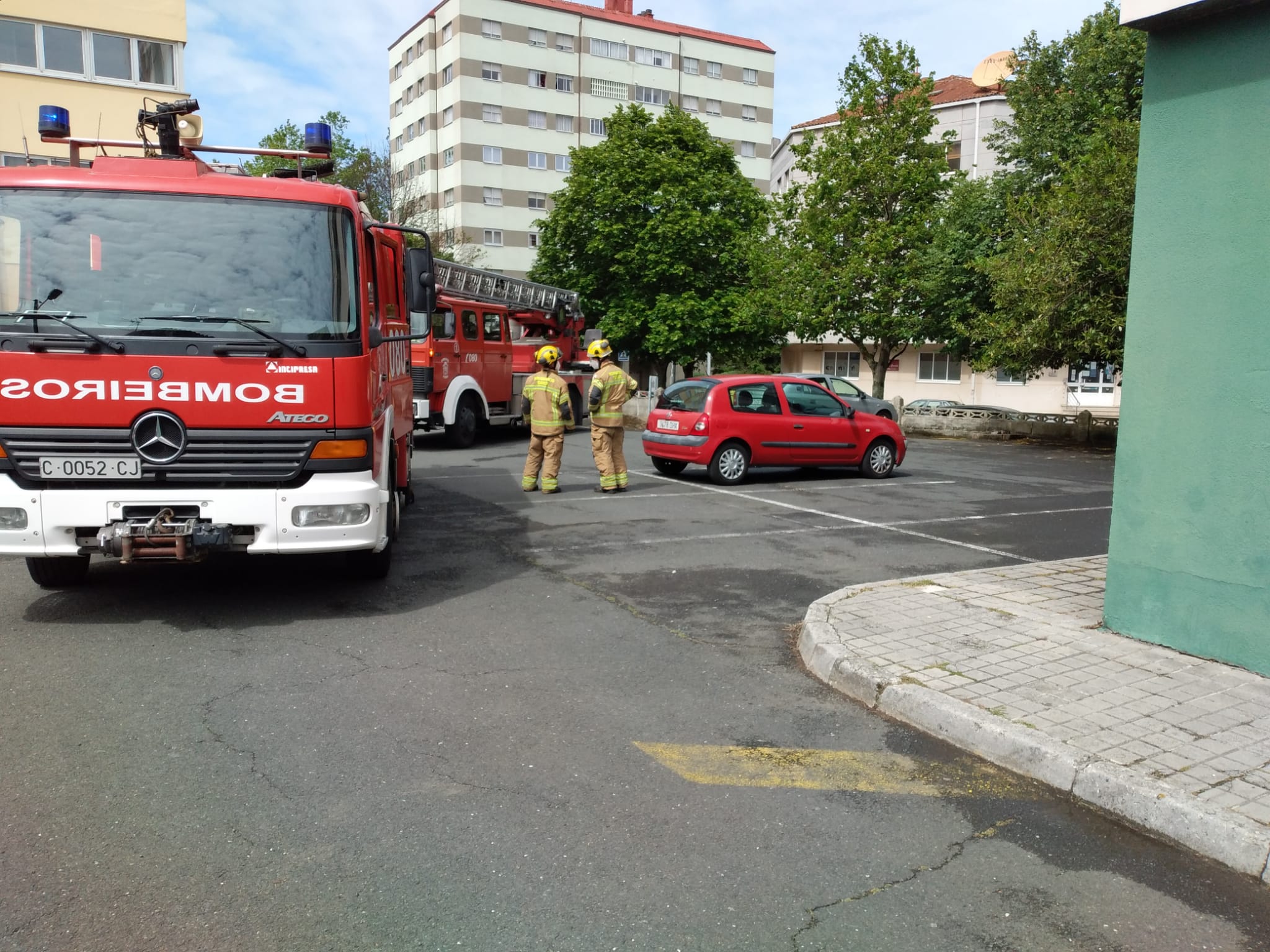 Dos dotaciones de bomberos se desplazaron hasta la zona