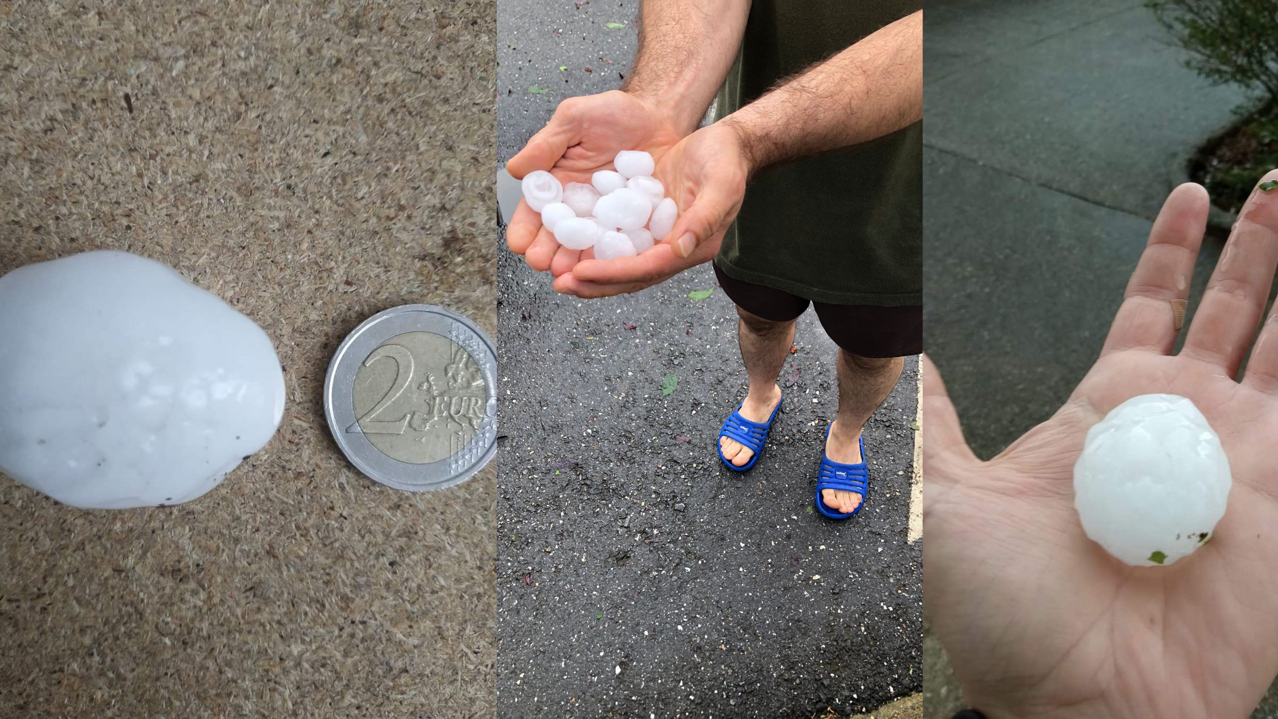 Imágenes del granizo en las redes sociales