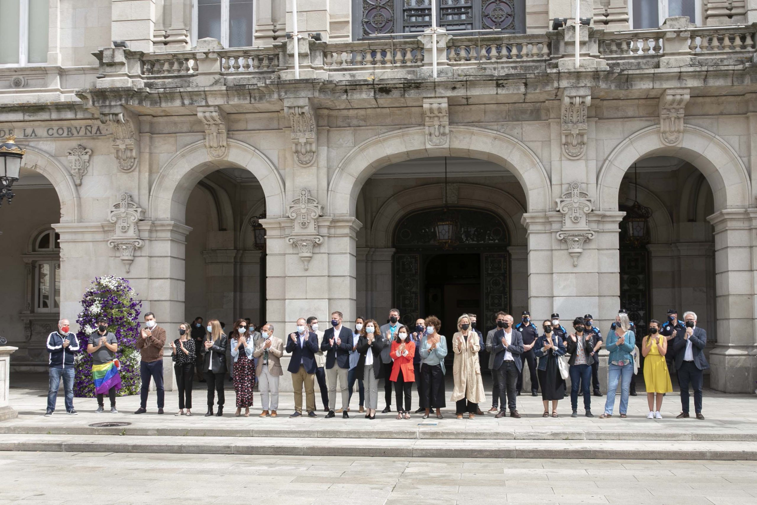Concentración de la corporación municipal de A Coruña contra el asesinato de Samuel | CONCELLO DA CORUÑA