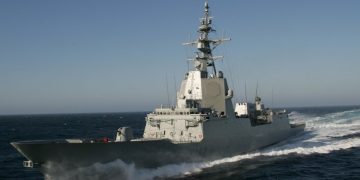 La Fragata Almirante Juan de Borbón partió esta mañana del astillero de Ferrol