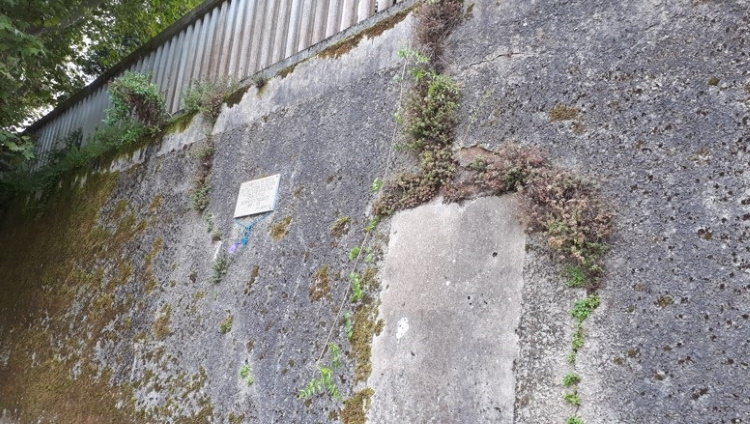 Muro del antiguo Cementerio de Canido (Ferrol). Paredón en 1936