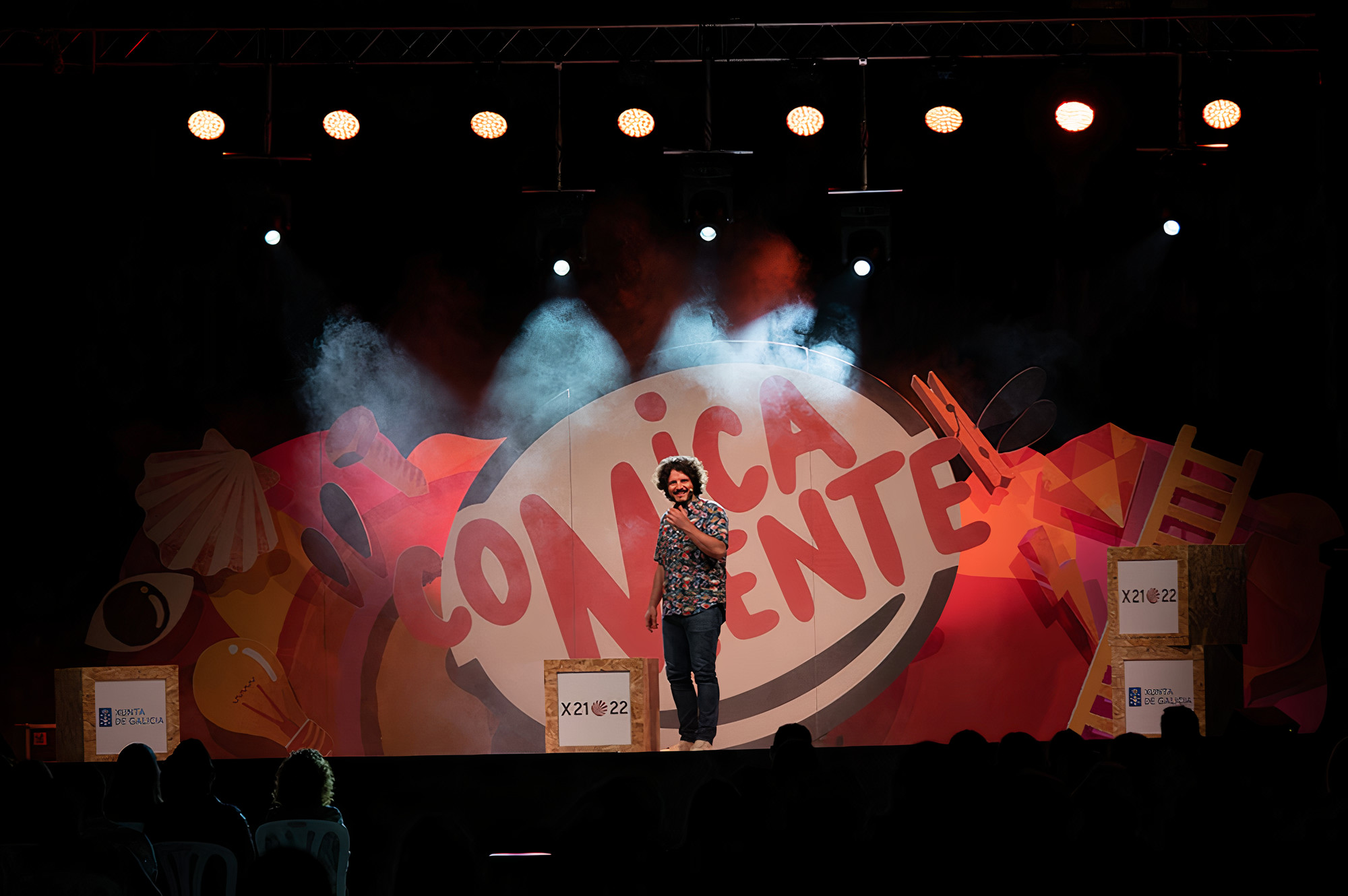 Touriñán durante su actuación en el ciclo Comicamente