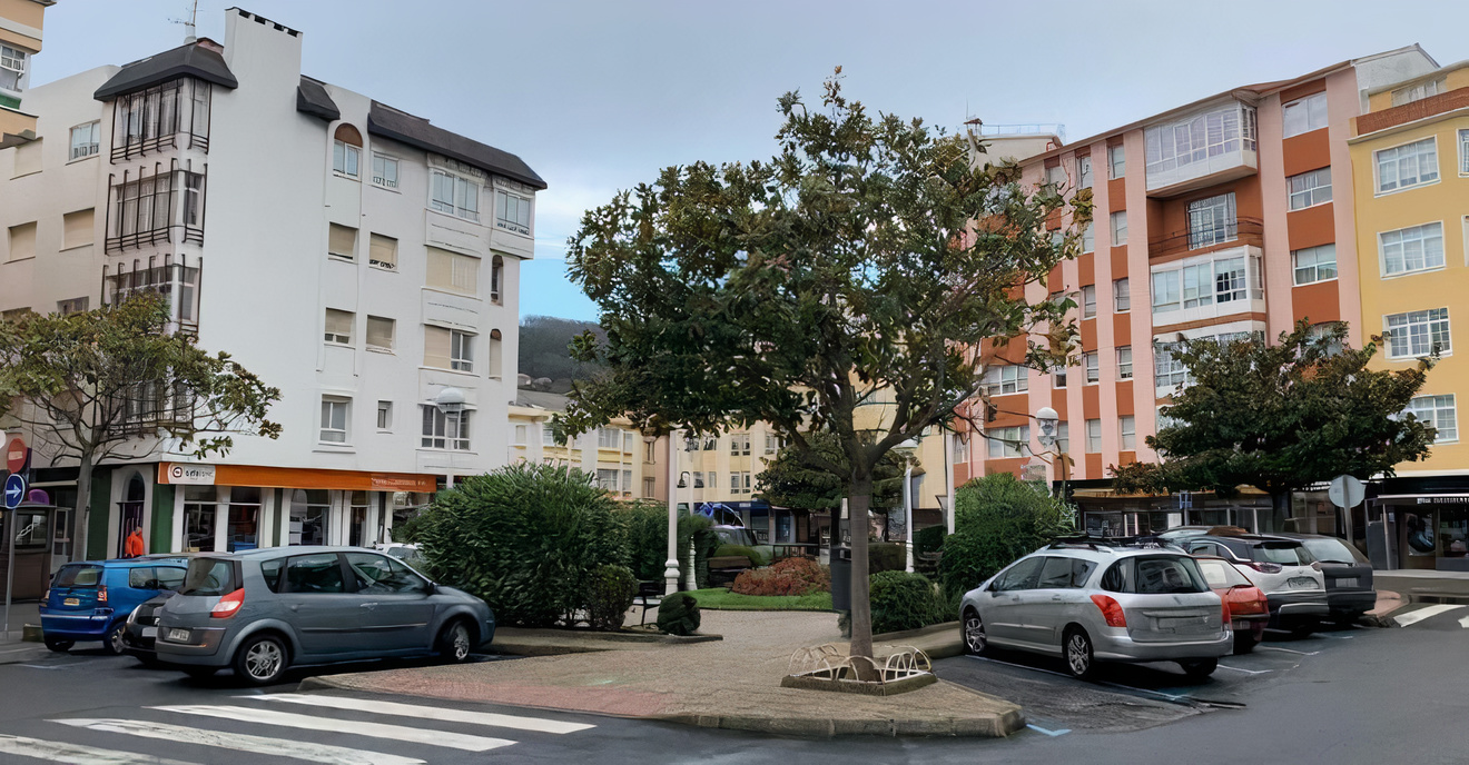 Plaza 18 de decembro, en Cedeira