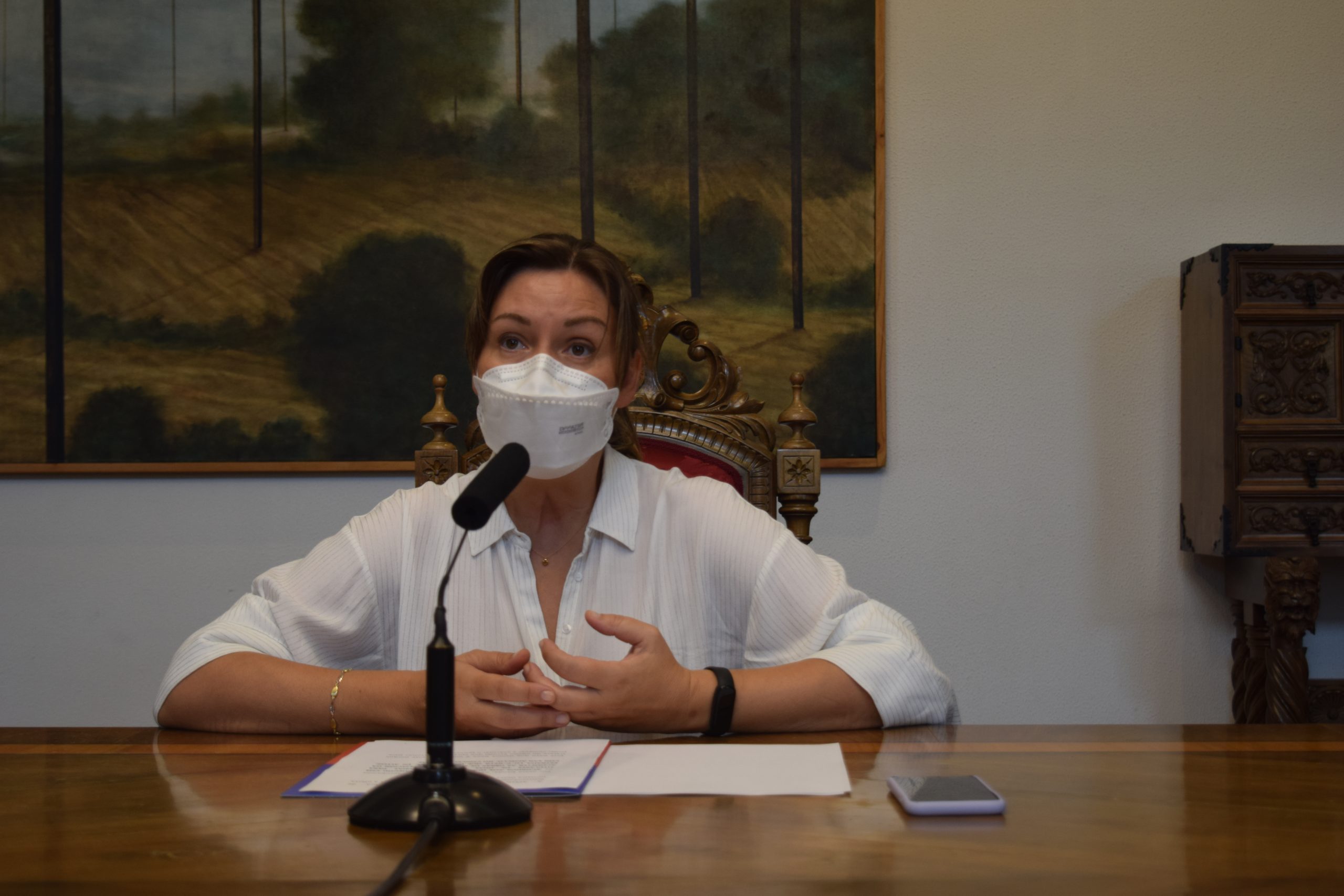 La diputada Pilar García Porto explicando los detalles de la colaboración. | DEPUTACIÓN DE LUGO