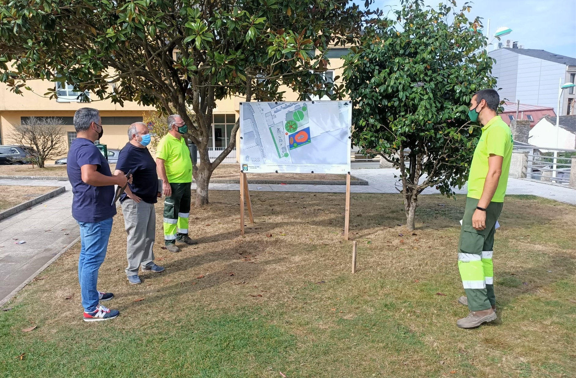 Representantes del gobierno local presentaron el proyecto del nuevo parque. | CONCELLO DE VILALBA