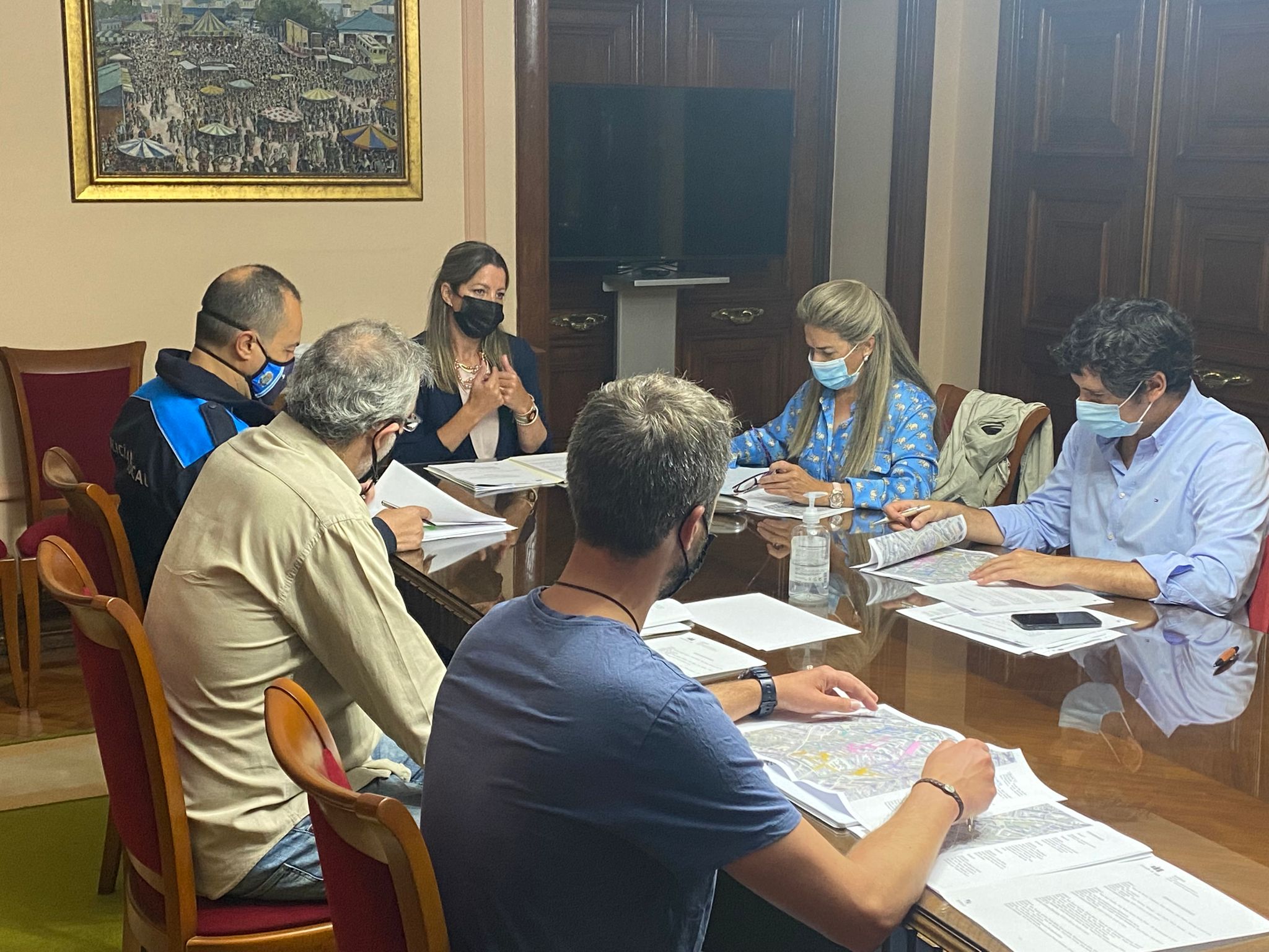 La reunión esta mañana de la Comisión de Tráfico.