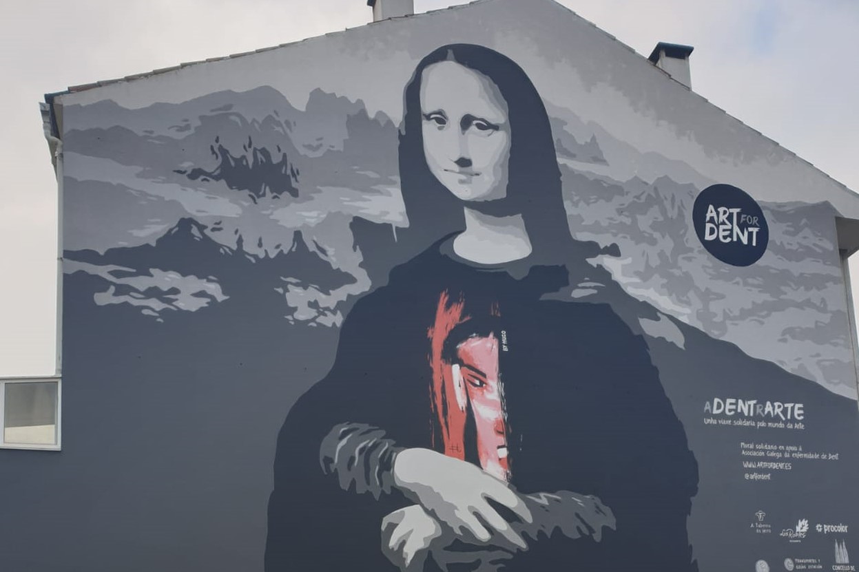 Mural de la Mona Lisa en Santiago | CONCELLO DE SANTIAGO