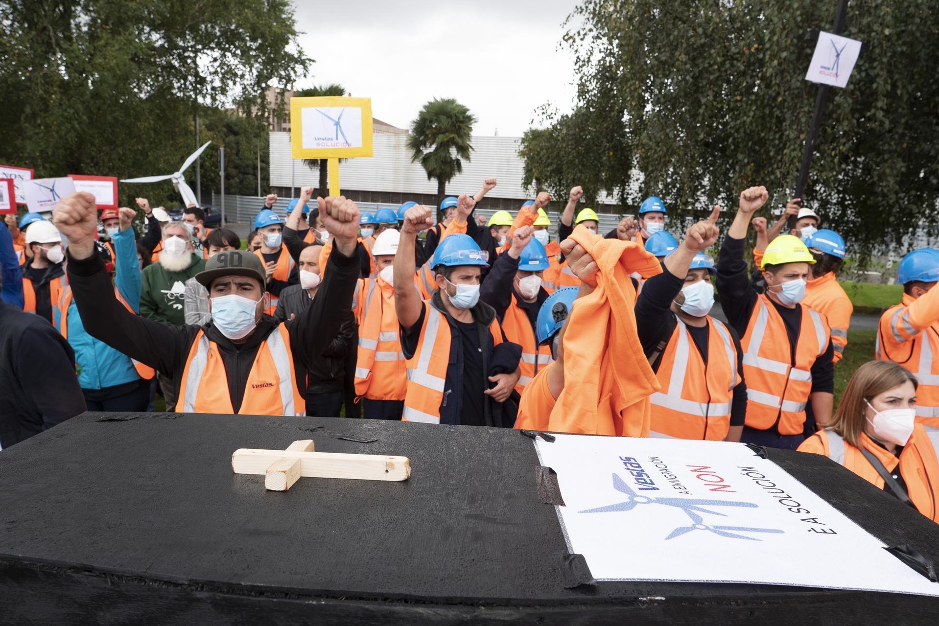 Los trabajadores de Vestas denuncian la "mala fe" de la multinacional