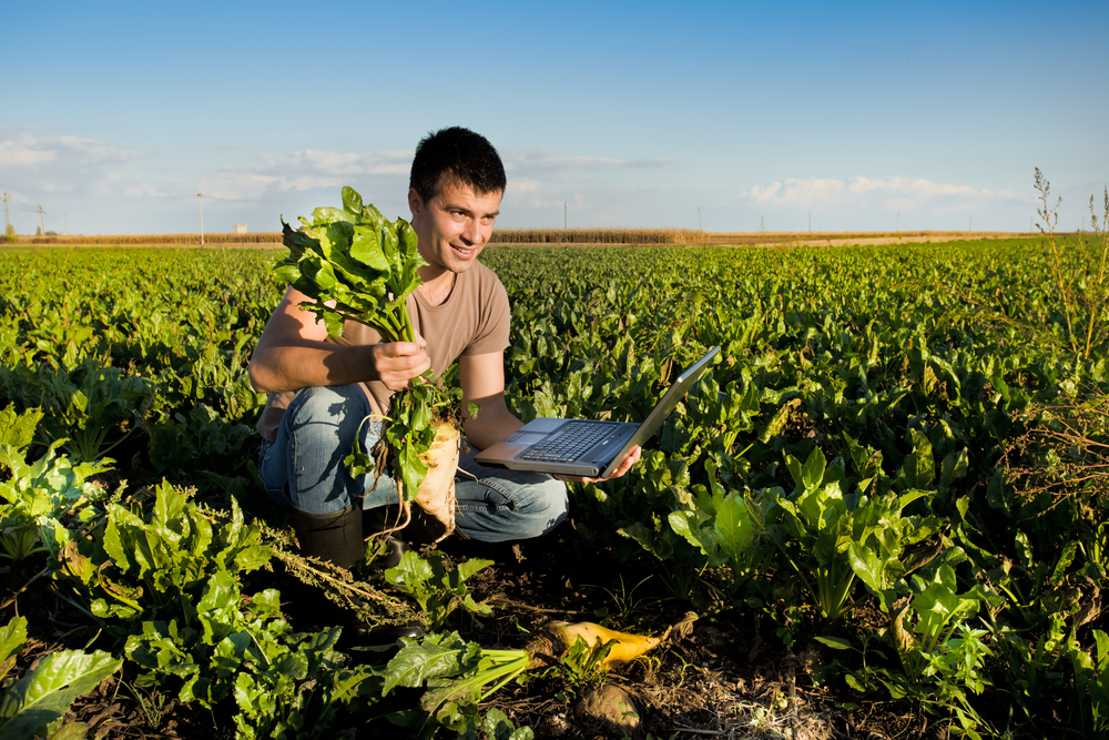 Imagen de archivo de un joven agricultor