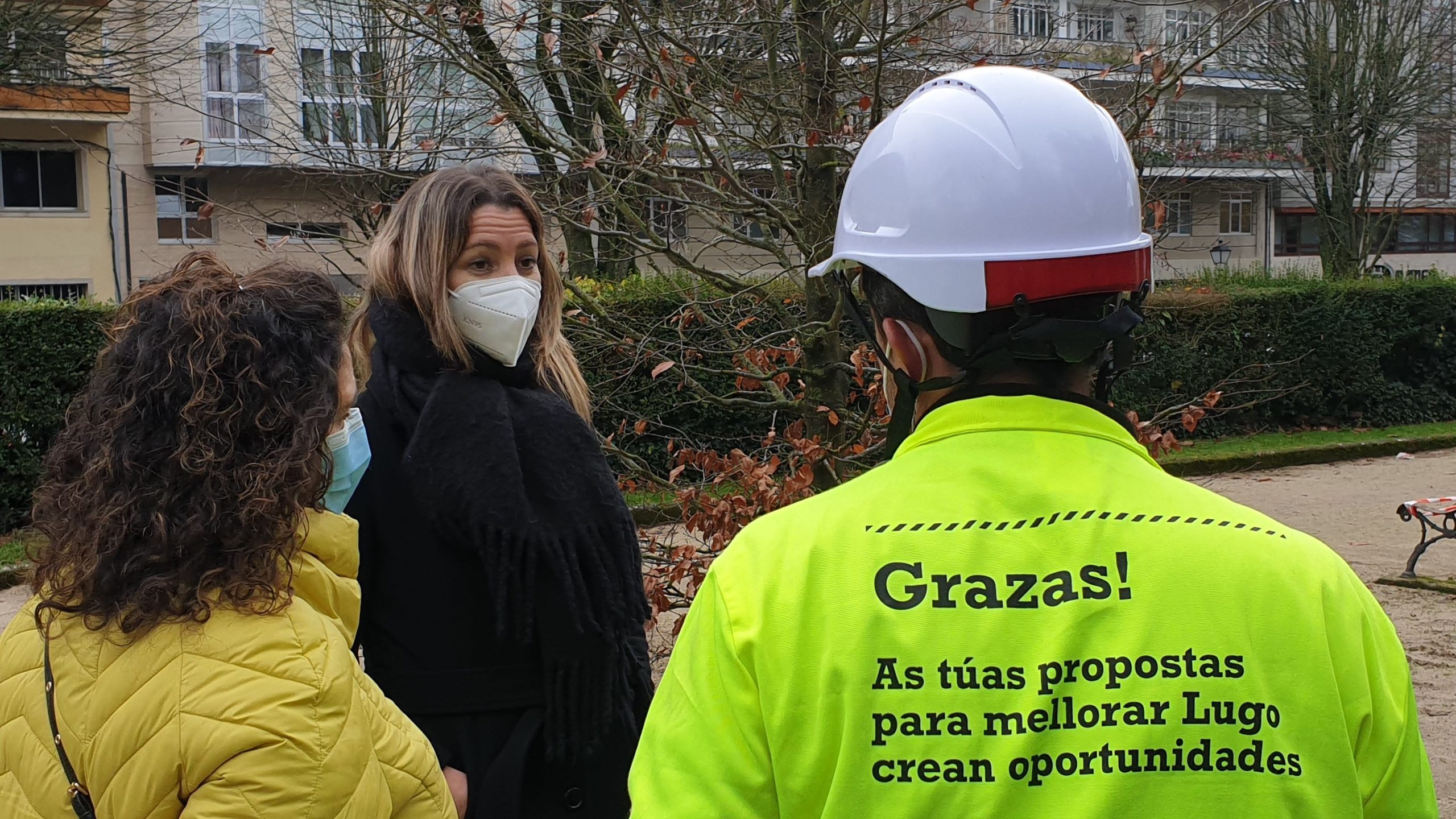 Imagen de archivo de Lara Méndez visitando los trabajos de Muramiñae Rehabilita | CONCELLO DE LUGO