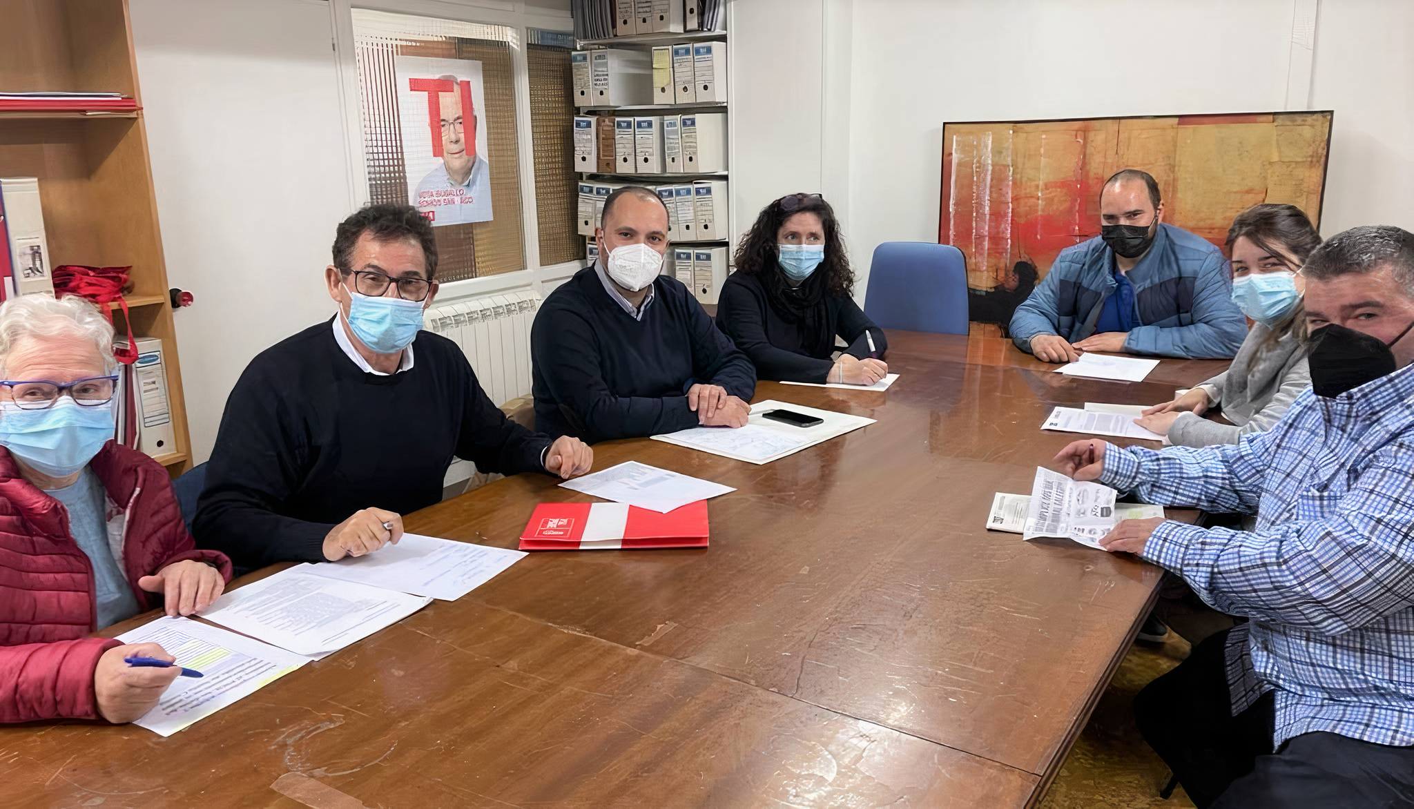 Bernardo Fernández y Antonio Leira se reúnen con los socialistas de Santa Comba | PSDEG-PSOE