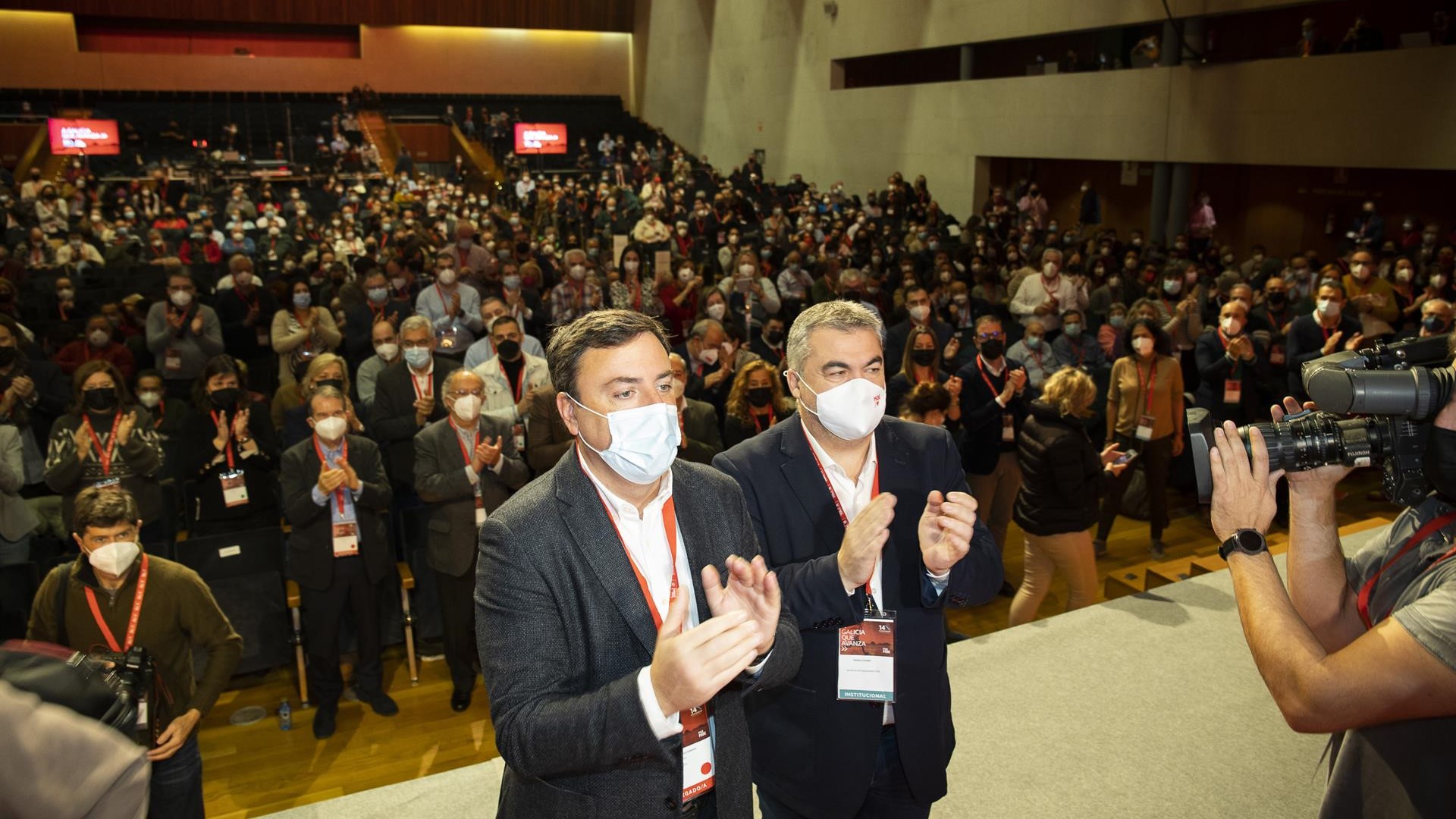 El secretario xeral del PSdeG, Valentín González Formoso y el secretario de Organización del PSOE, Santos Cerdán | EP