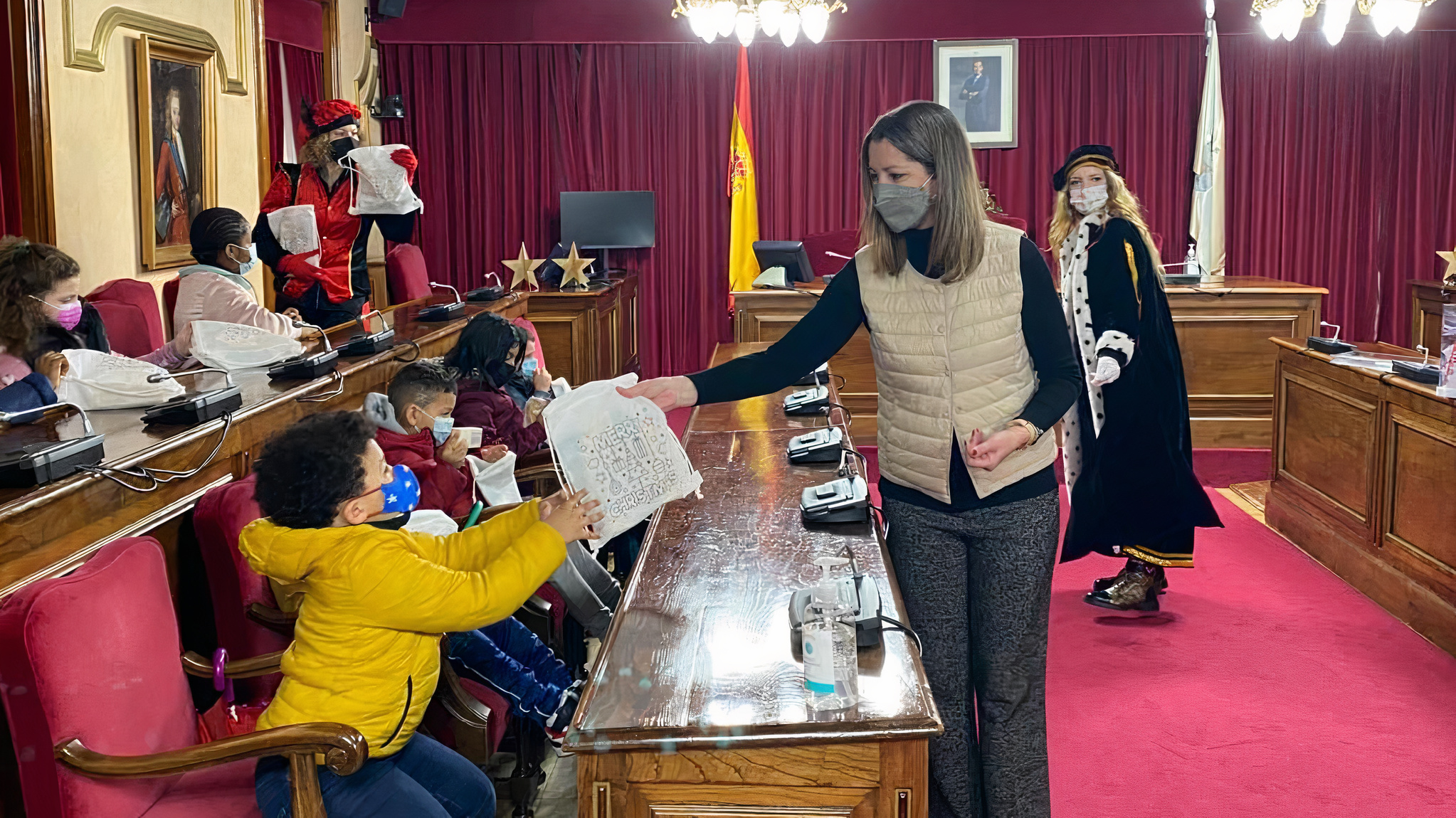 Lara Méndez en la recepción a los pajes reales