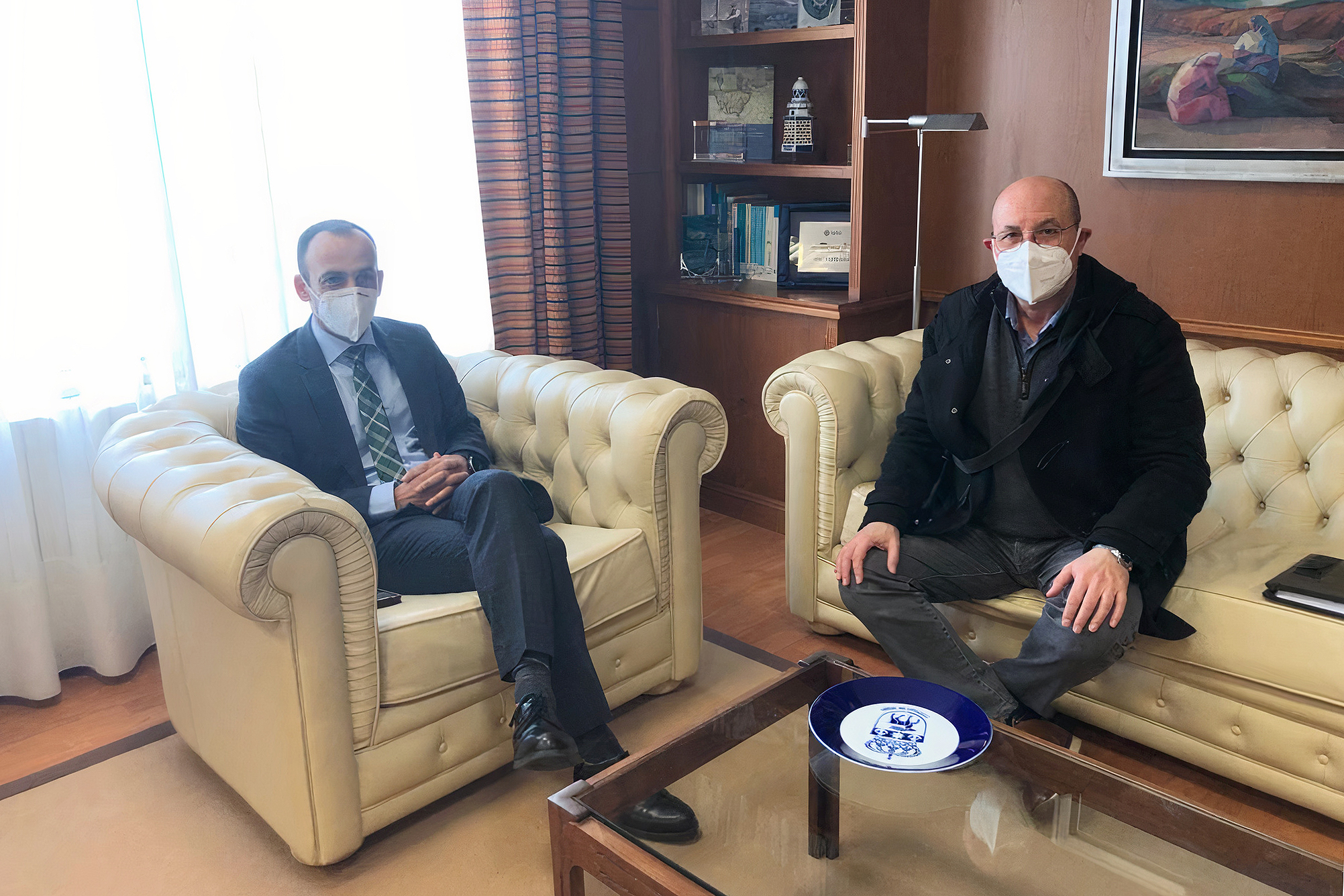 Francisco Barea y Gregorio Bermejo durante el encuentro