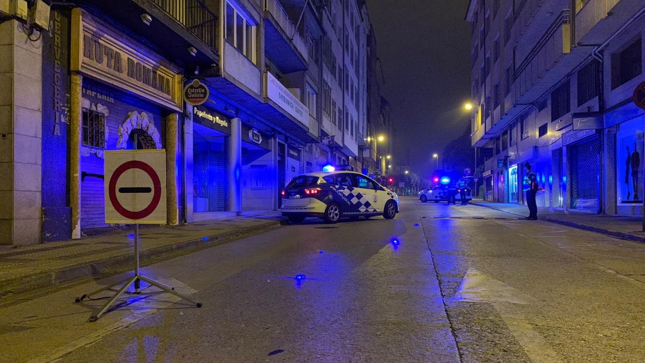 Imagen de archivo de un control policial en Lugo