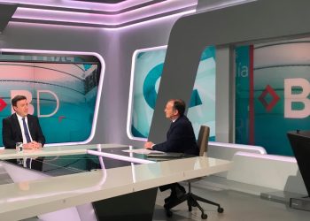El secretario xeral del PSdeG, Valentín González Formoso, en una entrevista en la Televisión de Galicia (TVG) - TVG