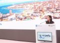 La alcaldesa de A Coruña, Inés Rey, presenta la oferta de la ciudad en Fitur