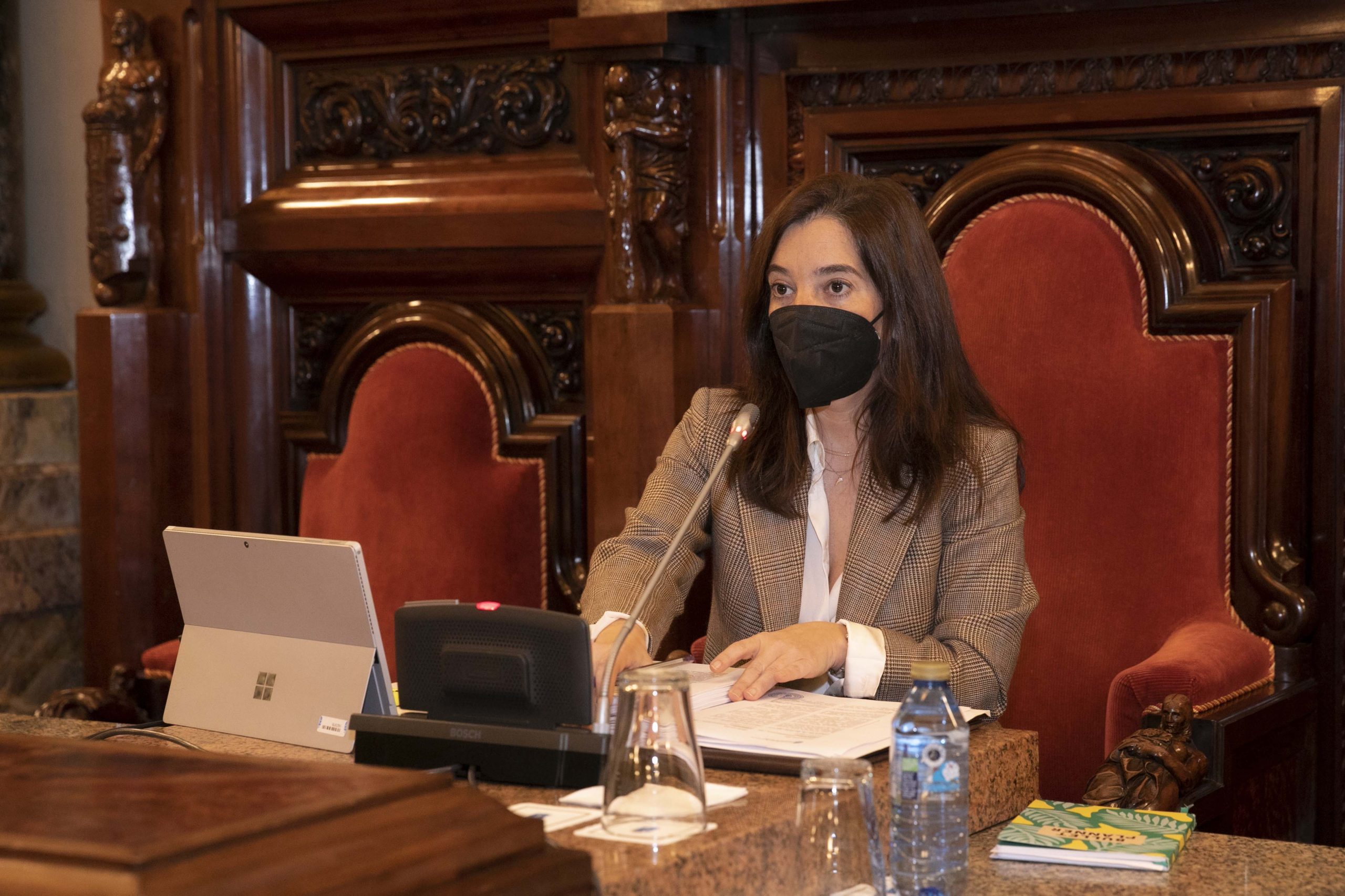 La alcaldesa de A Coruña, Inés Rey, en el pleno | CONCELLO DA CORUÑA