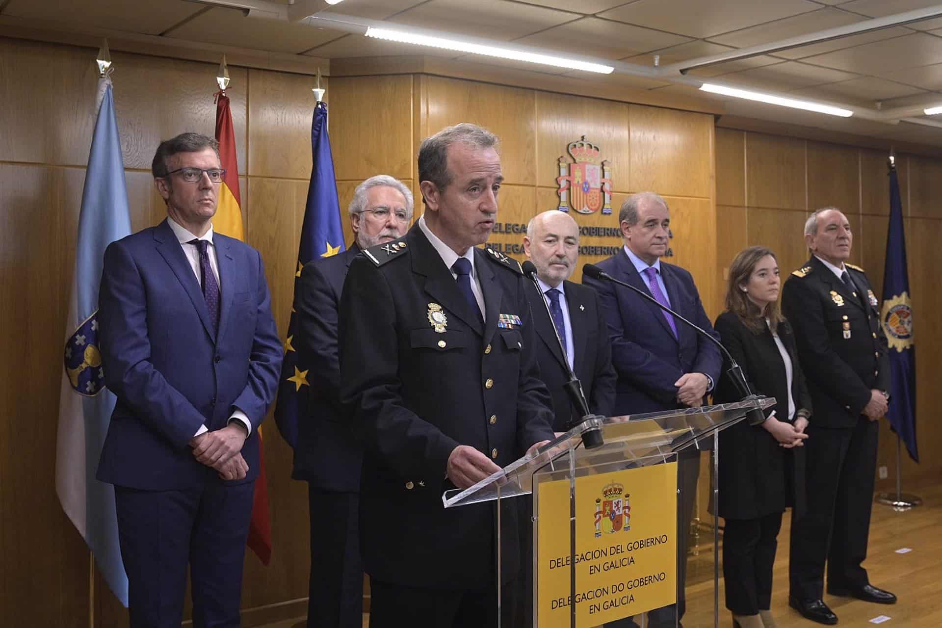 José Luis Balseiros, durante la toma de posesión de su cargo como jefe superior de Policía en Galicia.