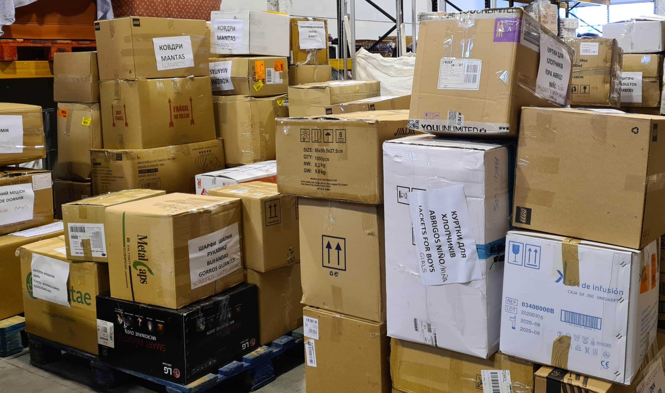 Material recogido en el Centro de Recursos Solidarios de Narón