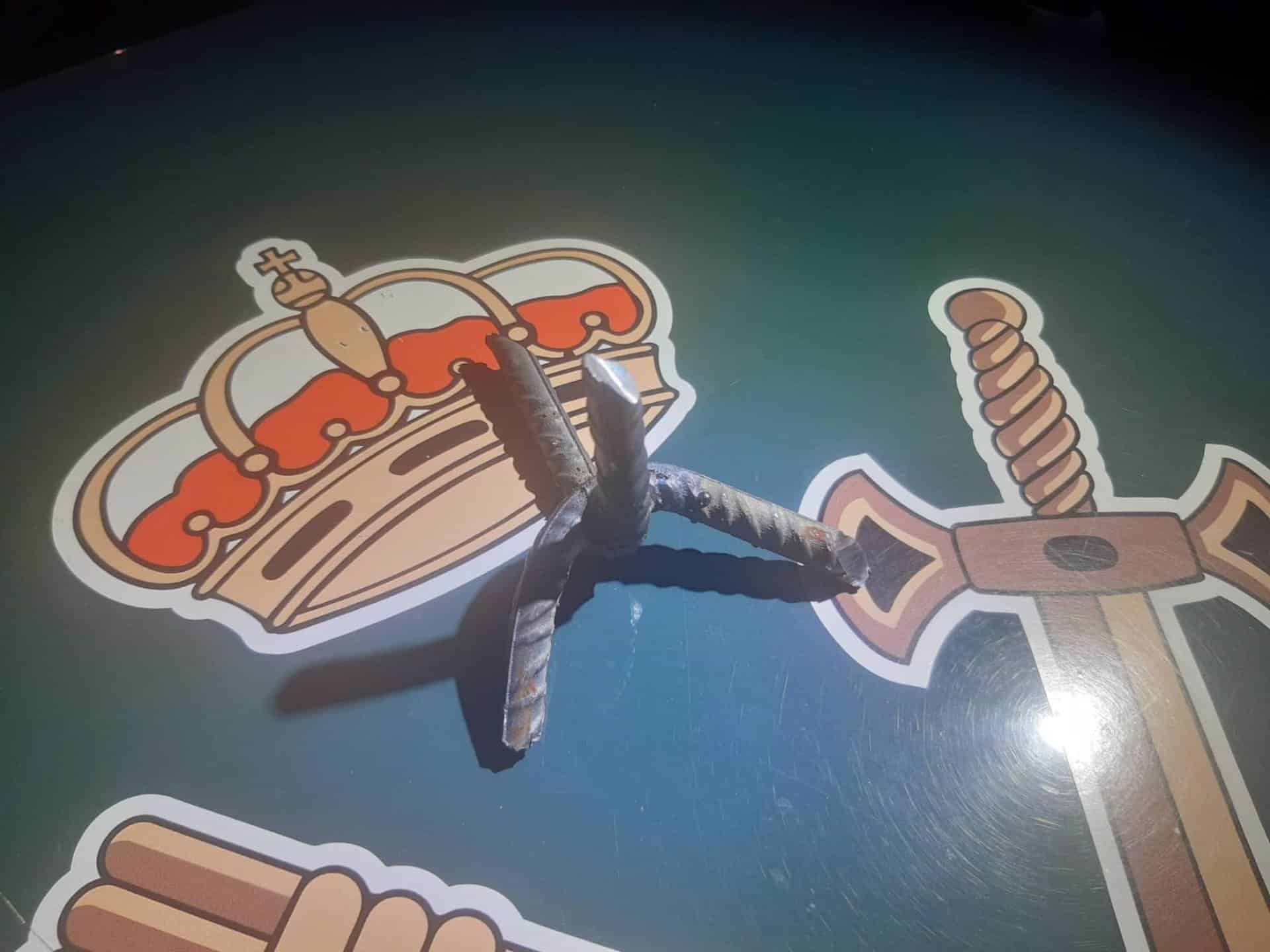 Objetos punzantes localizados en carreteras de la provincia de Lugo