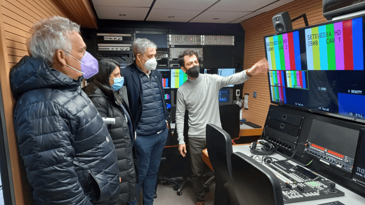 Blas García visita Setemedia | CONCELLO DE AMES