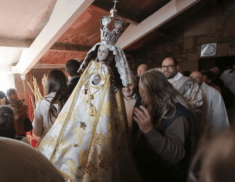 Imagen de archivo de la virgen de Chamorro durante la tradicional romería