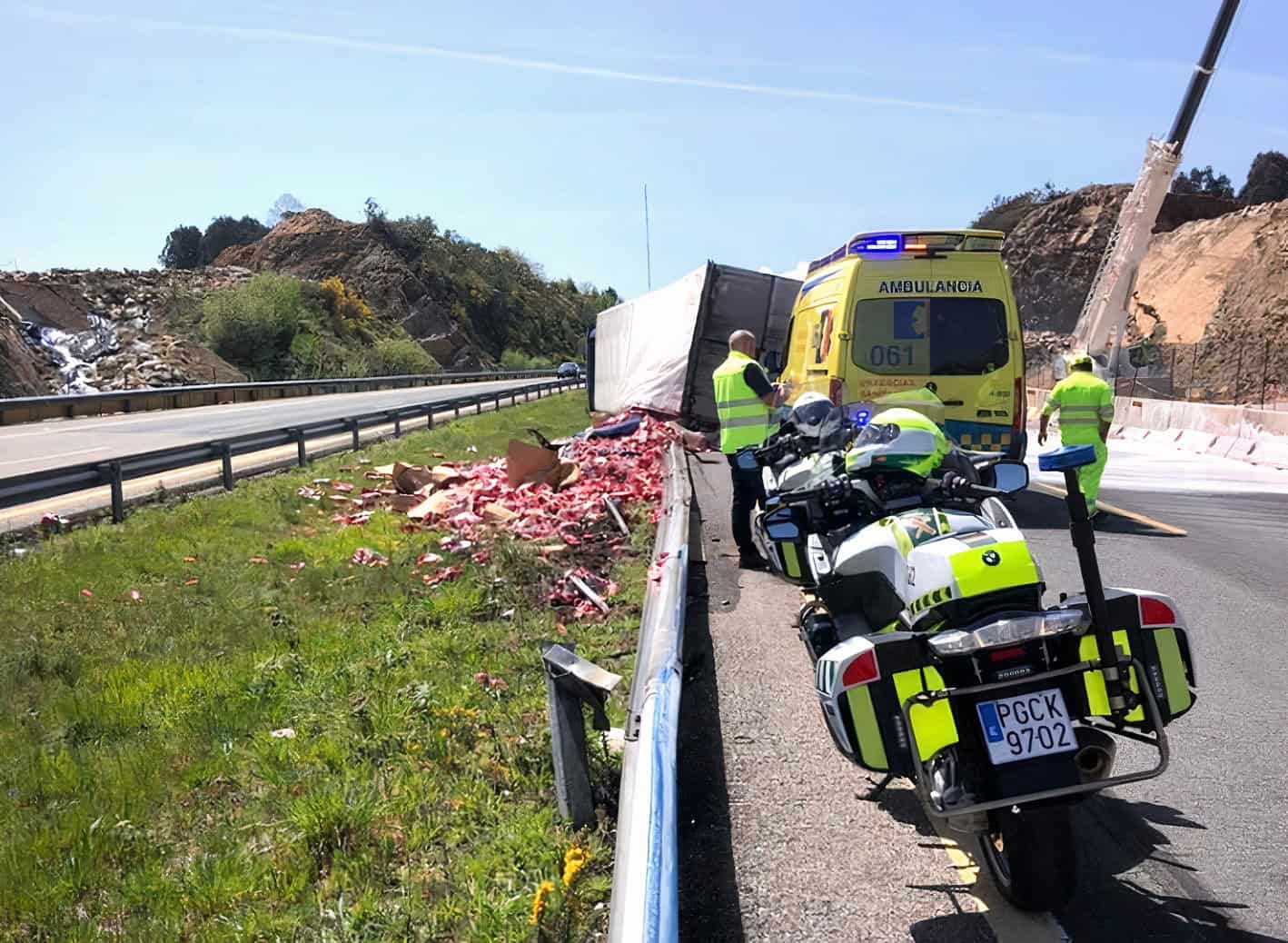 Accidente en la AP-9 | PROTECCIÓN CIVIL SANTIAGO