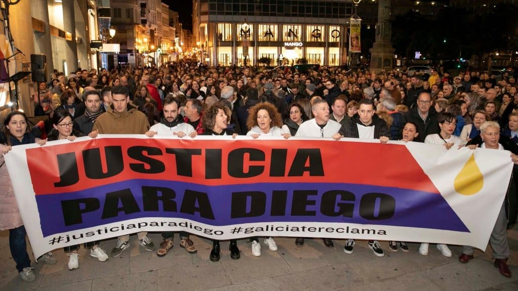 Imagen de archivo de una movilización para pedir justicia para Diego Bello | XUSTIZA PARA DIEGO