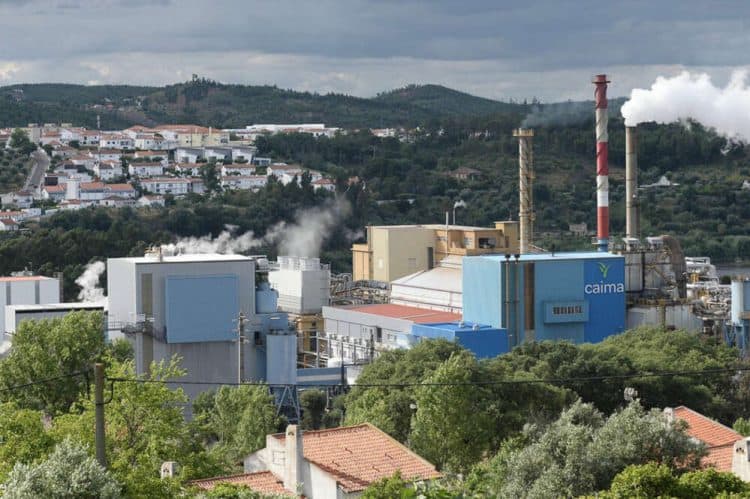 Fábrica de Caima, del grupo Altri, en el municipio de Constancia