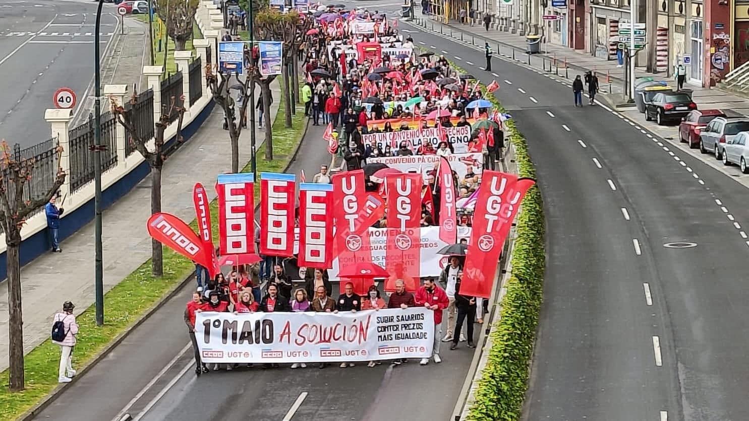 UGT y CCOO celebraron el acto central del Primero de Mayo en A Coruña | UGT