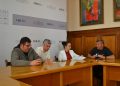 Integrantes de la Cofradía de Ferrol y del BNG durante la rueda de prensa en el Ayuntamiento | BNG