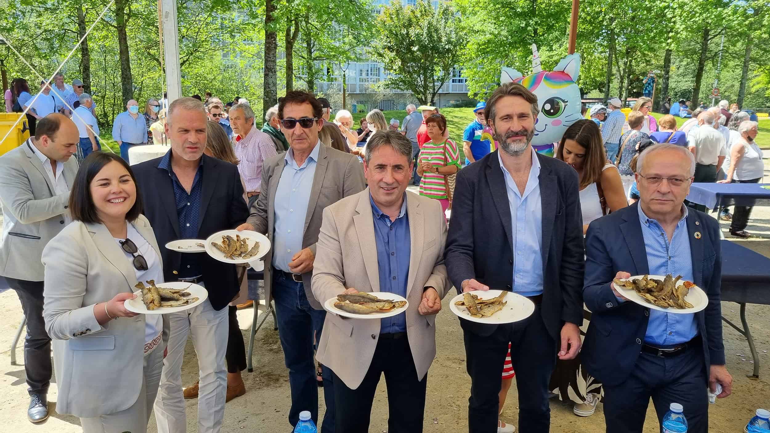 El alcalde de Oroso, Luis Rey, en la Festa da Troita | CONCELLO DE OROSO
