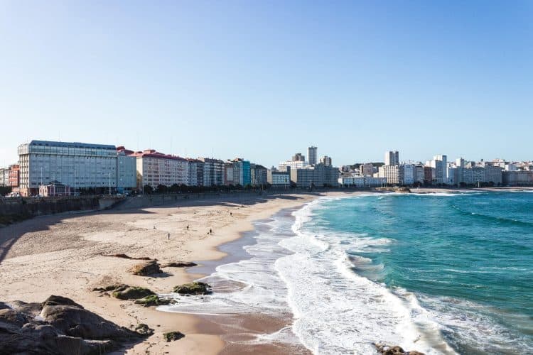 Playa del Orzán, en A Coruña