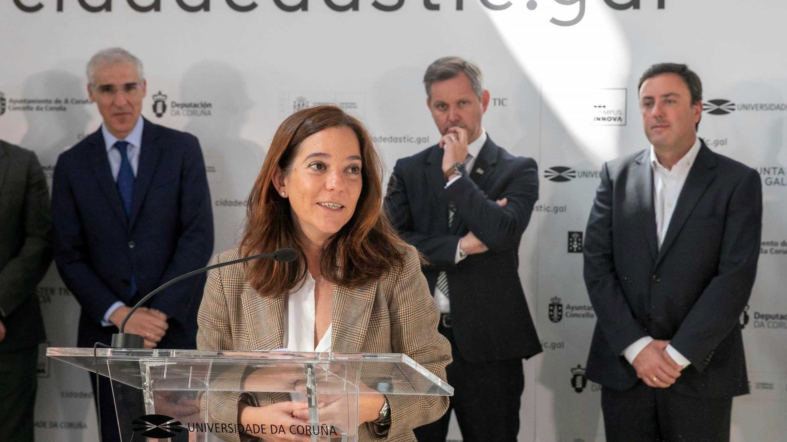 Inés Rey intervino en el acto de inicio de las obras | CONCELLO DA CORUÑA