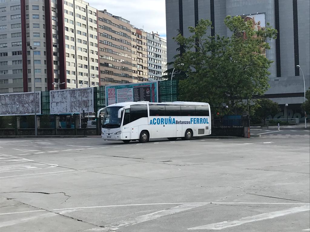 Autobús parado en la estación de A Coruña | CIG