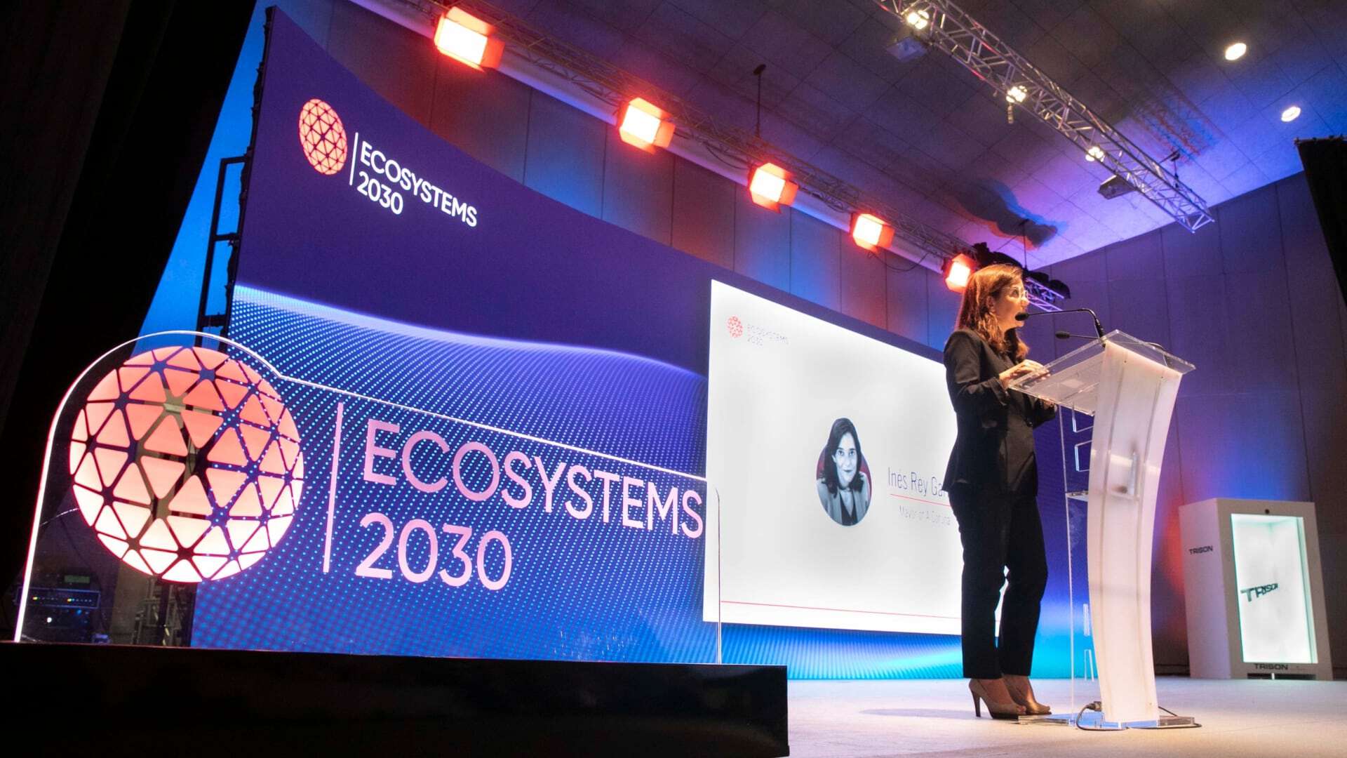 La alcaldesa de A Coruña, Inés Rey, en la inauguración del congreso Ecosystems | CONCELLO DA CORUÑA